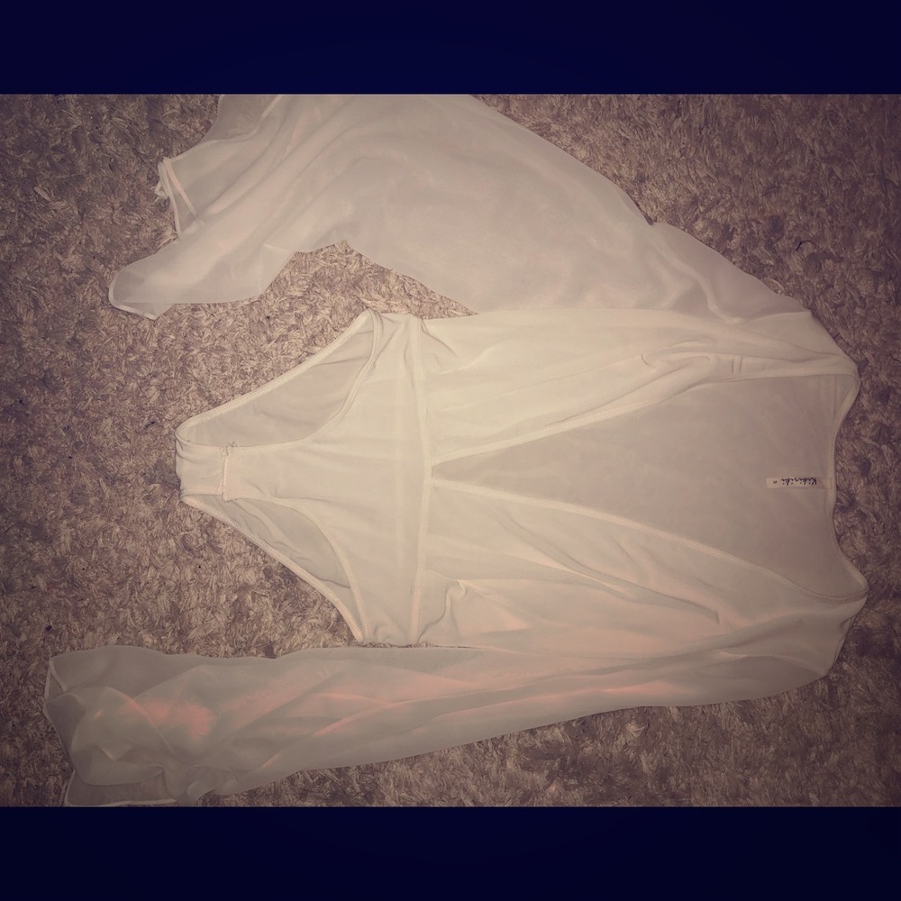 White f21 bodysuit